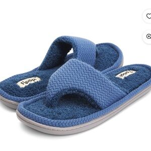 Floopi Women's Memory Foam Soft Knit Thong
Slipper blue XL